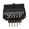 Miniatyrbillede 7 af 8: USB Moderkortsdeler Motherboard Usb2.0 9-pins til Usb3.0 19-pins frontpanel Forbindelseshunkontaktkonverteringsadapter