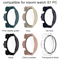 Miniatyrbillede 8 af 8: PC-ram hærdet glas etui kompatibelt med Xiaomi Watch S1 Smartwatch Stødsikkert beskyttelsesetui