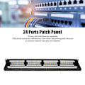 Miniatyrbilde 5 av 8: CAT6 24-ports nettverkslapppanel støtter 10G Ethernet RJ45 nettverkslapppanel for 19-tommers standardskap