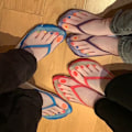 Miniatyrbillede 7 af 7: 5 par strømper med manikyrtryk flip flop strømper 3D mønster strømper Casual personlige flip flop strømper lavskårne ankel strømper