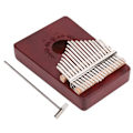 Miniatyrbilde 3 av 8: Kalimba tumpiano mahogni liten bærbar 17-tangent for nybegynnermusikinstrumenter LTK17S (kaffe)