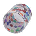 Miniatyrbilde 2 av 8: Glass Lysestake Moderne Europeisk Fargerik Heksagonal Mosaikk Lysestake Holder Hjem Lysmiddag Dekorasjon