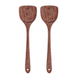 Miniatyrbilde 1 av 8: 2 stk trespatel Kjøkkenhengende langt håndtak flat trespatel for blanding og steking 33,7 cm / 13,4 tommer