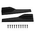 Pikkukuva 1 / 8: 2 kpl Auton yleismallin mattamusta sivuhame Rocker Splitter Winglet Wings Canard Diffuser