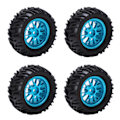 Miniatyrbillede 5 af 8: 4 stk RC bilgummidæk med blå nav V-form til WLtoys 144001 1/14 fjernstyret bil