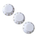 Miniatyrbild 7 av 8: 3PCS Potentiometer Vridknappar Tonvolymkontrollratt Ersättning för elgitarr Bas Vitknopp Guldbokstäver