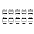 Miniatyrbillede 1 af 7: 10 stk 1 tommer metal justerbare spænder stærke tunge skinnende legering trinlås til DIY-tasker Tilbehør