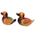 Miniatyrbillede 2 af 7: Træ Mandarinand Statuer Håndmalede Farve Varig Sikker Maling Have Fuglefigur til Hjemmehave Dekoration Gaver