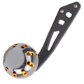 Pikkukuva 8 / 8: Hiilikuituinen kalastuskelan kahvan nuppi Rocker Arm -kalastustarvikeosat Baitcasting-keloille (Ruthenium Gold)