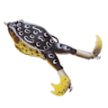 Miniatyrbillede 5 af 8: Froske-agn Blødt Silikon Kunstigt Thunder Frog Agn Fiske-agn med Dobbelt Propellerfødder Sort Gul