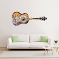Miniatyrbild 7 av 8: Gitarr metall väggkonst Retro väggdekor hängande väggprydnad för inomhus utomhus kontor hem musik studio dekoration