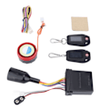 Miniatyrbillede 6 af 8: Motorcykelalarmsystem PKE-sensor LCD-skærm Multifunktions Tyverisikring til ATV Sort etui med dæktryksovervågning