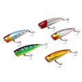 Miniatyrbilde 3 av 8: 5 stk Hard fiskedrag Simulering Popper fiskebete for Bass Elver Innsjøer Reservoarer 6,5 cm/9g 5 farger