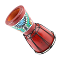 Miniatyrbilde 7 av 8: Afrikansk Tromme 5in Tre Djembe Hånd Percussion Instrument Skarpt Lyd for Barn Voksne