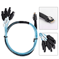 Miniatyrbild 5 av 8: 12 Gbps Connecting Line MINI SAS 38p SFF-8654 till 4 x Sata Server Dataöverföringskabel
