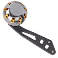 Pikkukuva 6 / 8: Hiilikuituinen kalastuskelan kahvan nuppi Rocker Arm -kalastustarvikeosat Baitcasting-keloille (Ruthenium Gold)