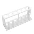 Miniatyrbillede 5 af 7: 6 huller 6 kolonner plast Hvid reagensglasstativ Laboratorietilbehør