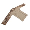 Pikkukuva 4 / 8: Combat-paita pitkähihainen vetoketjullinen unisex puuvilla polyesteri hengittävä kyynärpääsuojilla olkapäätaskuilla taisteluvaatteet cosplaylle ruskea python-printti XL