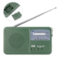 Miniatyrbilde 7 av 8: Solcelledrevet håndsveiv lommelykt Radio 1LED multifunksjonell bærbar nødradio lommelykt
