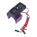 Miniatyrbillede 6 af 8: DC 5V RC Køleplade Højhastighedsblæsermotor Køleplade Sæt til Traxxas Slash 4×4 VXL 1/10 RC Bil Lilla