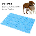 Miniatyrbillede 7 af 8: Hundekat Dyr måtte Plastforbundet hullet antislip puder til kæledyrsbur måtte badeværelsesgulv (blå)