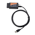Pikkukuva 2 / 8: OBD2 USB-sovitin ELM327 -koodillukijalle ja skannerille, diagnostiikkakaapeli FORScanille ja FoCCCukselle