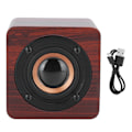 Miniatyrbild 1 av 8: Bluetooth Mini Högtalare Portabel Trä Trådlös Högtalare Ljudsystem 3W Utomhushögtalare Säng Trä