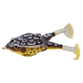 Miniatyrbillede 4 af 8: Froske-agn Blødt Silikon Kunstigt Thunder Frog Agn Fiske-agn med Dobbelt Propellerfødder Sort Gul