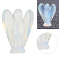 Miniatyrbillede 6 af 8: Jade Naturkrystal Engel 3-dimensionel udskæring Hjemindretning Håndværk Ornamenter 1,5 i Opal engel