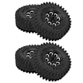 Pikkukuva 8 / 8: 4 kpl Mikroautojen Renkaat Kumia 1/24 Beadlock RC Kiipeilyrenkaat Axial SCX24 AXI00002 Musta