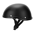 Miniatyrbillede 2 af 8: Motorcykel Lav Profil Halvmaske Hjelm Skull Cap Mat Sort (XL)