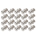 Miniatyrbillede 2 af 8: 20ST 9 x 8 mm gør-det-selv kobbernitter med rundt hoved Nippel Nagelpose Sko Tilbehør til læder Sølv 9 x 8 mm