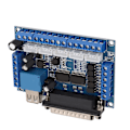 Miniatyrbild 2 av 8: Gränssnittskort för 5-axlig stegmotordrivrutin med optokopplare isoleringskort USB DB25-kabel Blå