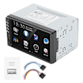 Pikkukuva 1 / 8: 2Din auton MP5-soitin 7 tuuman kosketusnäyttö HD FM-radio Stereokaiutin Bluetooth handsfree