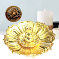 Miniatyrbillede 5 af 8: Mini Kobberlegering Blomform Røgelsespinde Stativ Baseholder Hjem Dekoration (Guld)