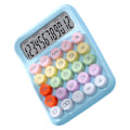 Miniatyrbilde 3 av 7: Fargerik minikalkulator Mekanisk tastaturkalkulator Elektronisk skrivebordskalkulator for Hjemskolekontor Himmelblå