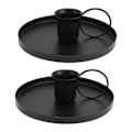 Miniatyrbilde 1 av 8: 2 stk Retro Jern Lysestaker Metall Hjem Enkel Elegant Skrivebordsduftende Lysestativ for Meditasjon