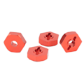 Miniatyrbilde 8 av 8: 4 ST RC Hex Nav Adapter Aluminiumlegering RC Hex Koblingsdeler for Traxxas E Revo 1/16 RC Bil Rød