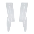 Miniatyrbilde 8 av 8: 2 stk Skateboard Veggmontert Displaystativ Akryl Skateboard Veggfeste Horisontal Displaystativ for Longboard Snowboard Transparent