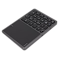 Miniatyrbild 4 av 8: Trådlös numerisk knappsats Touchpad Design 22 tangenter 2,4G Dual Mode Anslutning Typ C Gränssnitt Laptop Tangentbord Grå