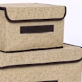 Pikkukuva 8 / 8: 4 kpl Non Woven säilytyslaatikot Pölynkestävä taittuva kaksi suurta ja kaksi pientä kotitalouksiin Beige