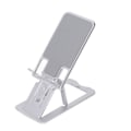 Miniatyrbilde 1 av 8: Telefonstativ Sammenleggbart Bærbart Ergonomisk 7 Vinkeljusteringer Bunn Silikon Aluminium Legering Nettbrettholder Sølv