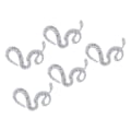 Miniatyrbillede 6 af 8: Slangeformet Strass Trim Bånd Mesh Wrap Rulle DIY Tøjtilbehør Applikation (sølv)