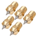 Miniatyrbilde 2 av 7: 5 stk 3D-printerdyse sett messing med rustfritt stål tips Avtakbare tilbehør 0,4 mm