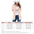 Miniatyrbilde 6 av 6: Kvinner Cardigan Genser Høst Vinter Ensfarget Twist Strikket Stilig Casual Kvinner Langarmet Genser Rosa S