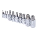 Pikkukuva 4 / 8: 10 kpl Triple Square Spline Bit Sockel M4 - M18 1/4in 3/8in 1/2in Drive CR V Bit Sockel Set säilytyslaatikolla