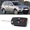 Miniatyrbilde 8 av 8: 3+1-knapps sammenleggbar fjernkontroll Flip Shell Key Fob Case Cover Passer for Mitsubishi 2007-2010 Eclipse