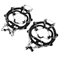 Miniatyrbillede 6 af 8: 2 stk Isgreb Antislip Sko Spikes Beskyttelse Snegreb med 8 pigge til Vandring Bjergbestigning Sort