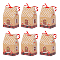 Miniatyrbilde 4 av 7: 24 stk julegaveesker hardt papir klassisk mønster robust struktur julegaveeske for fest bryllup bursdag
