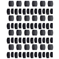 Miniatyrbillede 7 af 8: 72 stk Plast Seng Lamell Endestykker Holdere Center Caps Plast Connector Møbeltilbehør til at holde og sikre lameller Sort